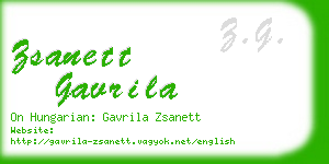 zsanett gavrila business card